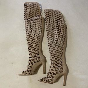 Vince Camuto “Keliana” Thigh-high, Caged Heels